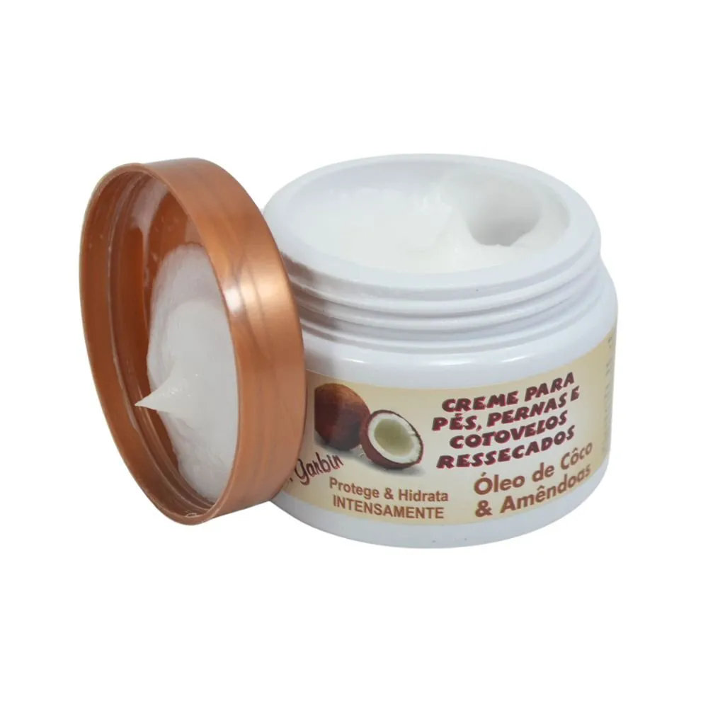Creme para Pés, Pernas e Cotovelos Ressecados Óleo de Coco e Amêndoas Kyrav 130g